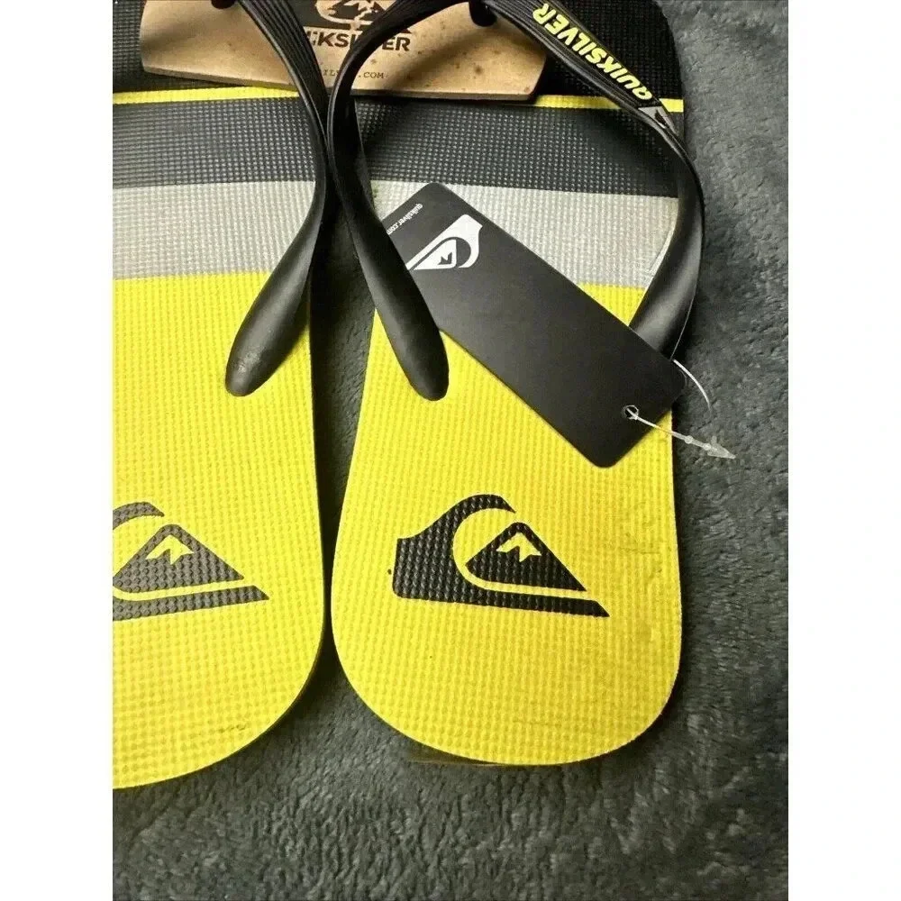 Quiksilver Men’s Molokai Sunset Flip Flop Black Sandals Size 13